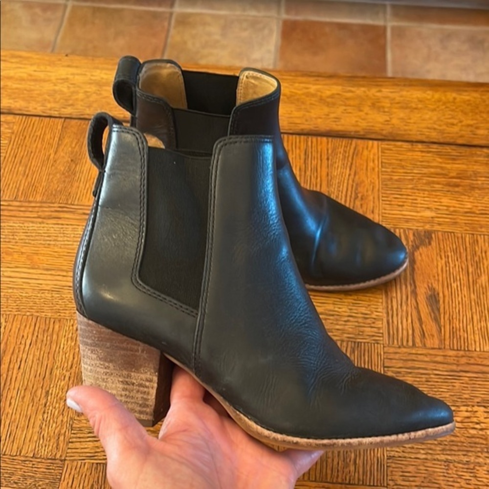 Madewell Black Leather Ankle Boots 6.5